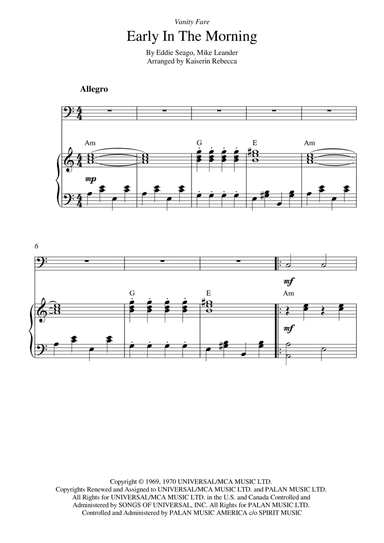 Early In The Morning (arr. Kaiserin Rebecca)