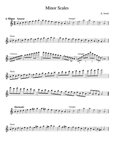 Comprehensive Flute Scales and Arpeggios- Minor