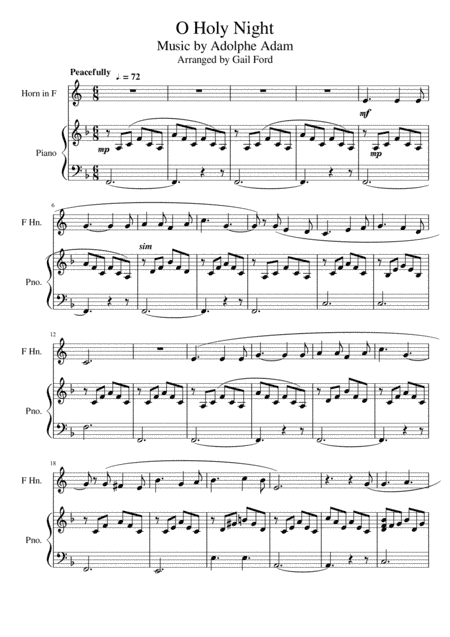 Holy Night, O (arr. Gail Ford)