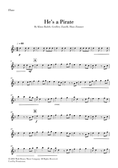 He's A Pirate (arr. Cadenza Editions)