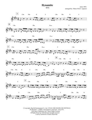Dynamite (arr. Marco Polo Ignacio)