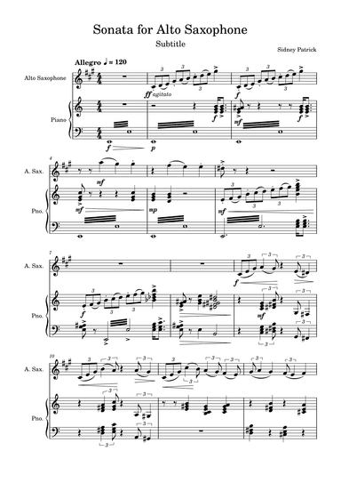Sonata for Alto Saxophone