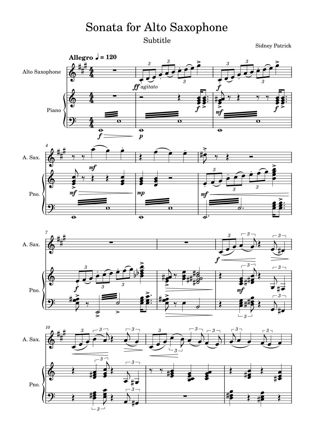 Sonata for Alto Saxophone