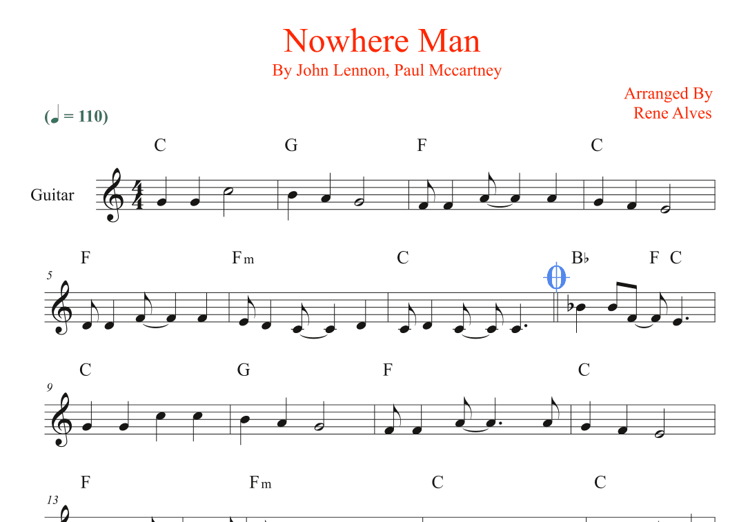 Nowhere Man (arr. Rene Alves)