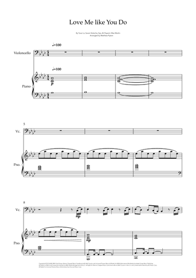 Love Me Like You Do (arr. Matthew pyeon)