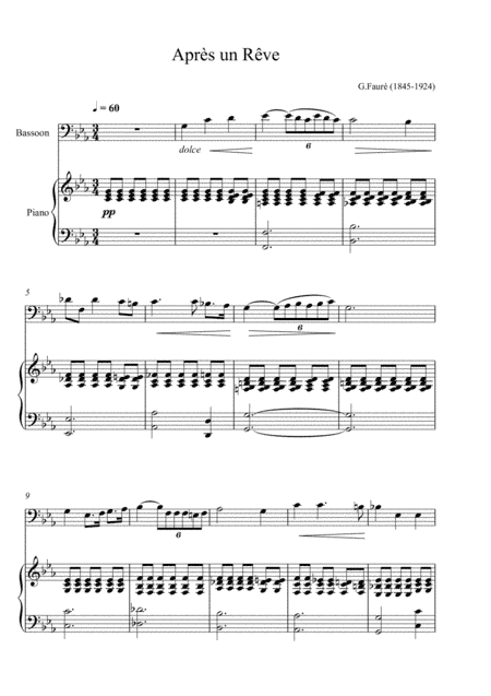 Gabriel Fauré - Après un rêve (Bassoon Solo) (arr. André Laitano)