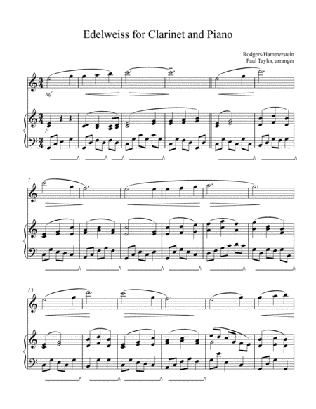 Edelweiss (arr. Paul Taylor)