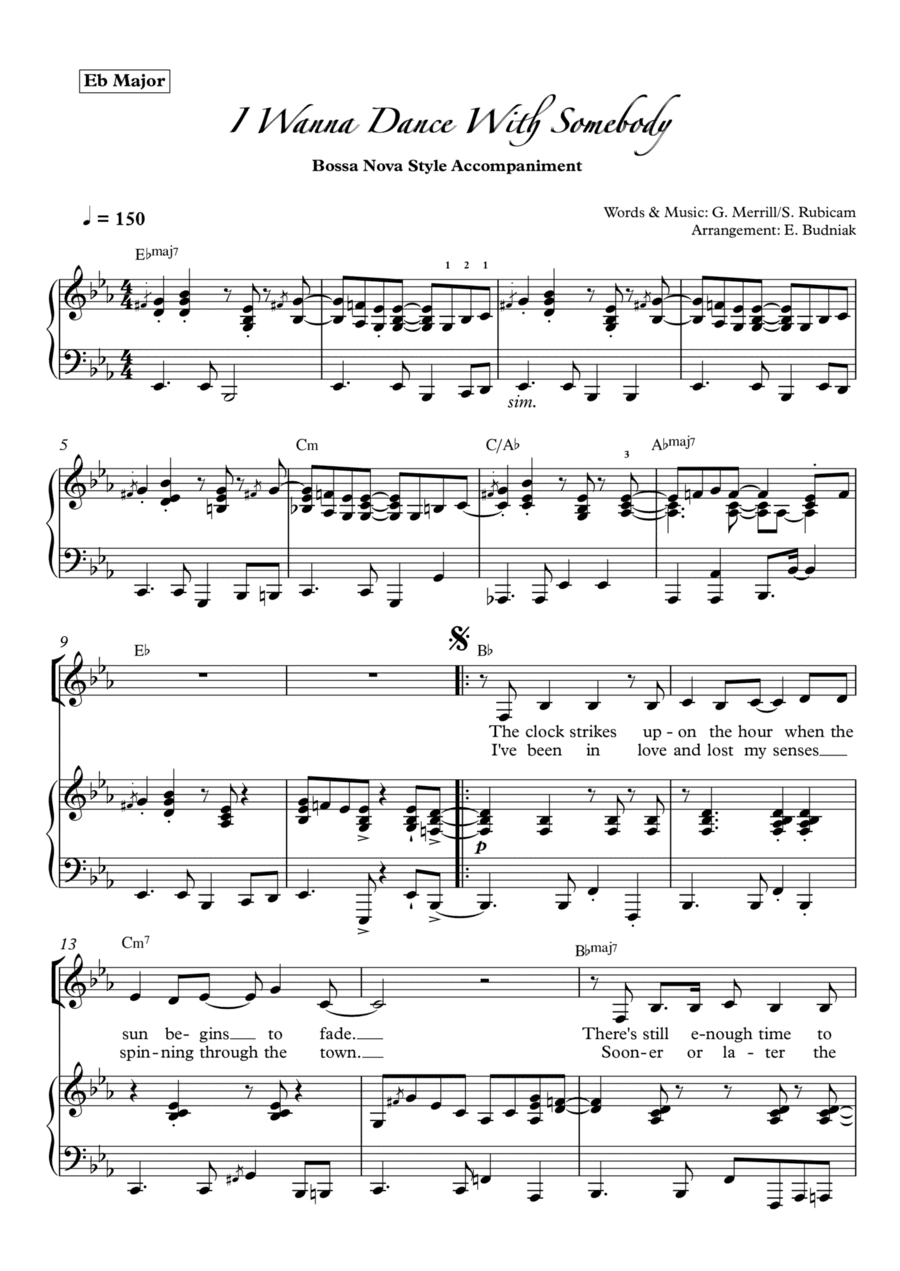 I Wanna Dance With Somebody (arr. Eva Budniak)