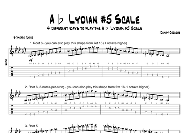 Ab Lydian #5 Scale (4 Ways to Play)
