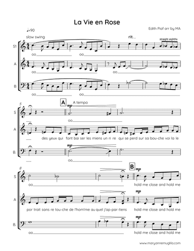 La Vie En Rose (arr. MaryAnne Muglia Smith)