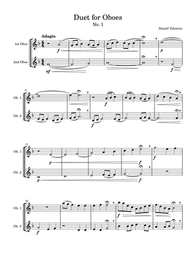 Duet for Oboes No.1