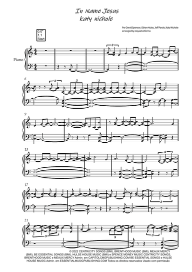 In Jesus Name (god Of Possible) (arr. by ezequiel zeferino)