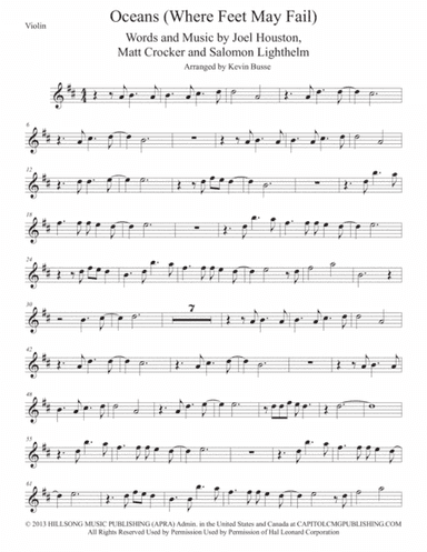 Oceans (Where Feet May Fail) (arr. Kevin Busse)