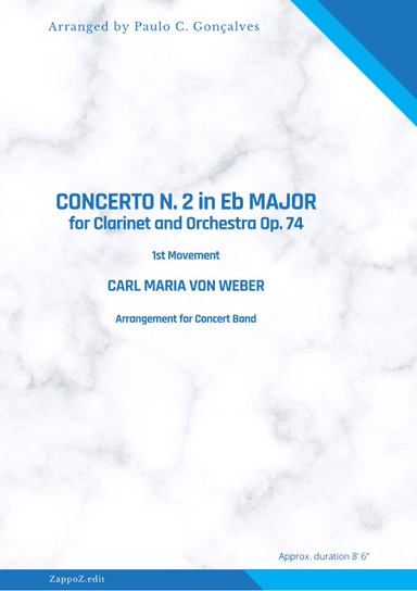 CONCERTO Nº 2 in Eb MAJOR  for Clarinet and Orchestra Op. 74 (arr. Paulo C. Gonçalves)