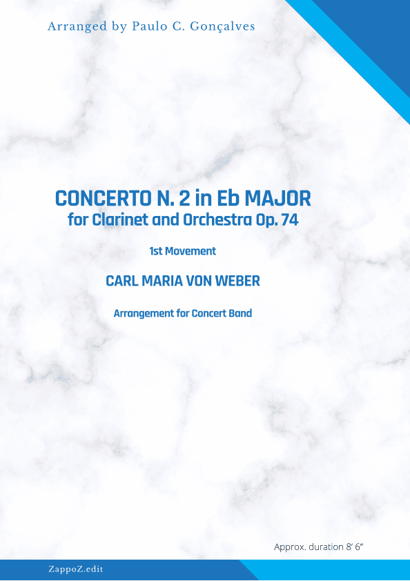 CONCERTO Nº 2 in Eb MAJOR  for Clarinet and Orchestra Op. 74 (arr. Paulo C. Gonçalves)