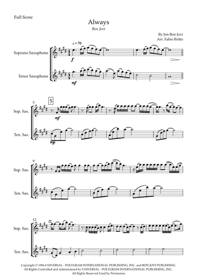 Always (arr. Fabio Britto)