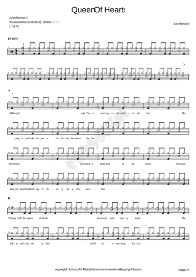 Queen Of Hearts (arr. COPYDRUM)