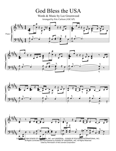 God Bless The U.S.A. (arr. Eric L. Carlson (ASCAP))