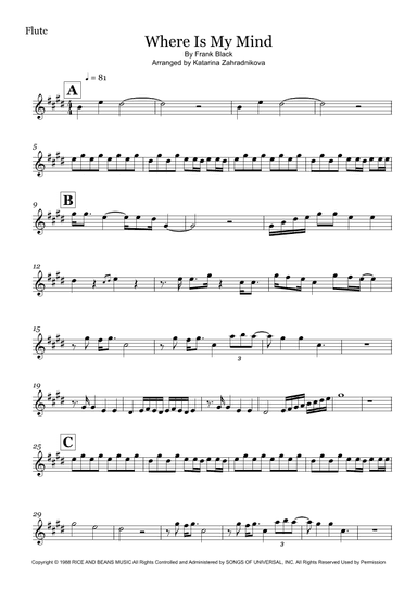 Where Is My Mind? (arr. Katarina Zahradnikova)