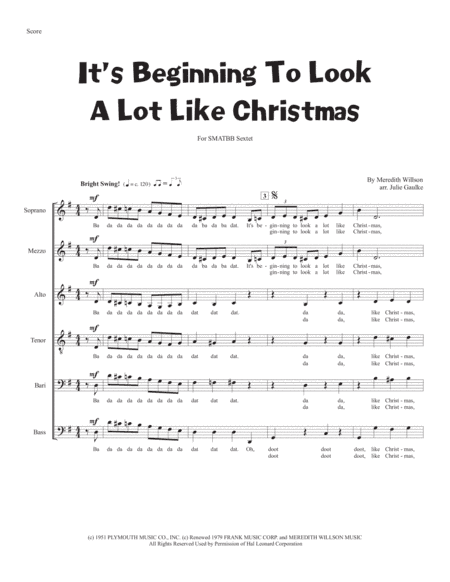 It's Beginning To Look Like Christmas (arr. Julie Gaulke)