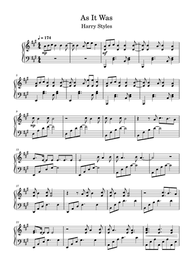 As It Was (arr. Eduardo Sabino)