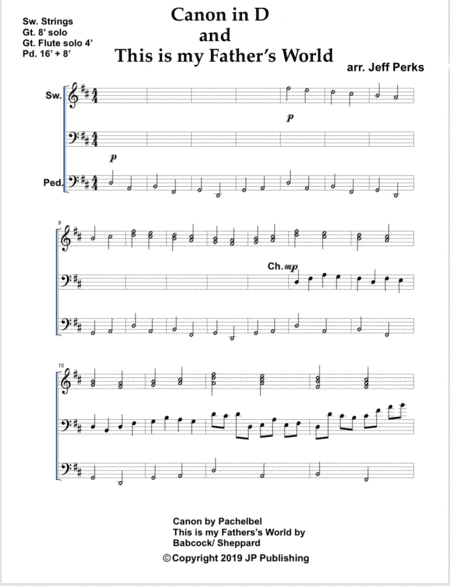 Canon in D / This is my father’s world (arr. Jeff Perks)