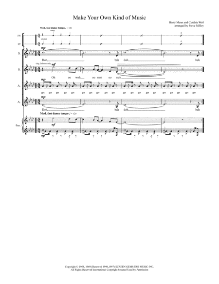 Make Your Own Kind Of Music (arr. Steve Milloy)