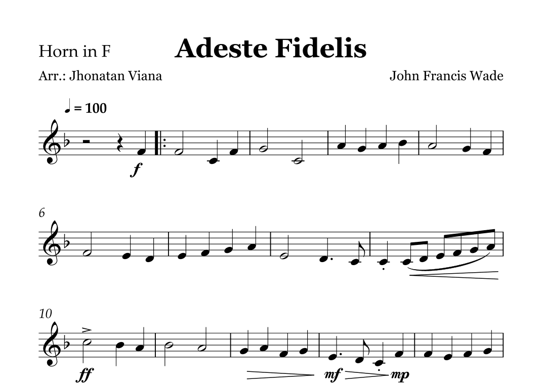 Adeste Fidelis (arr. Jhonatan Lucio Viana)