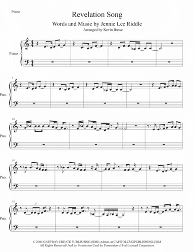 Revelation Song (arr. Kevin Busse)