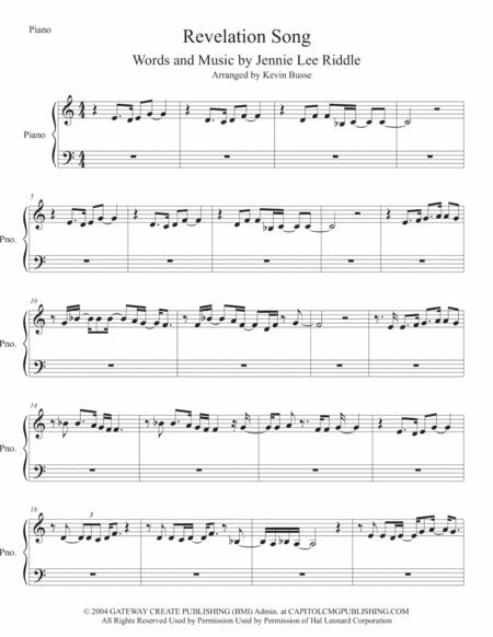Revelation Song (arr. Kevin Busse)