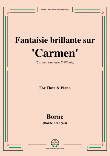 Borne-Fantaisie brillante sur 'Carmen',for Flute&Piano (arr. MSM)