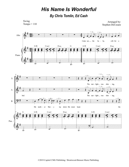 His Name Is Wonderful (arr. Stephen DeCesare)