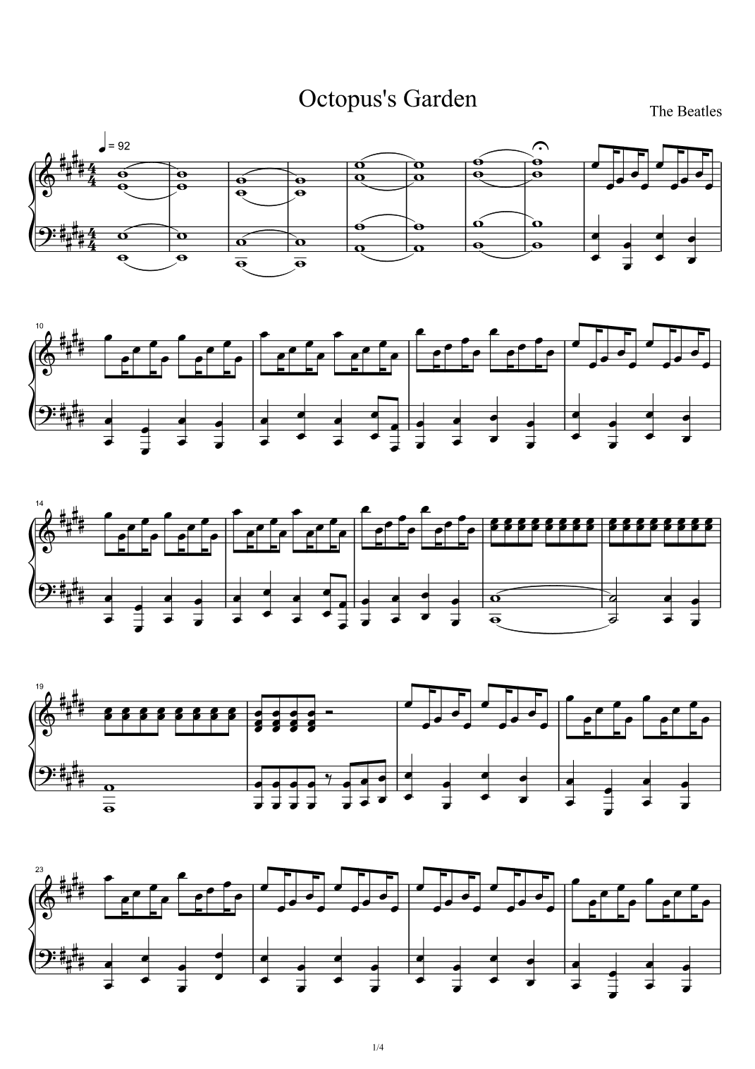 Octopus's Garden (arr. The Beatles)