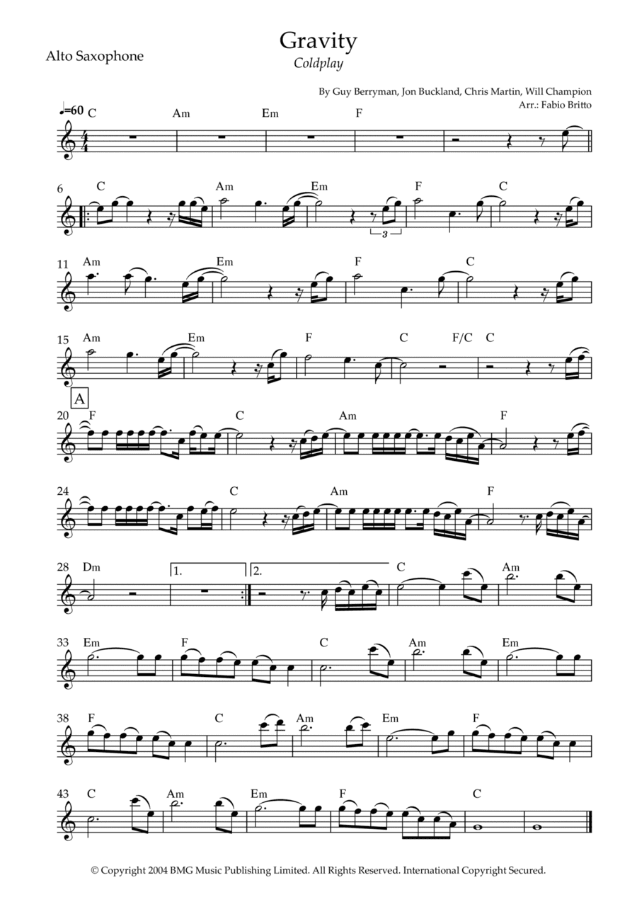Gravity (arr. Fabio Britto)