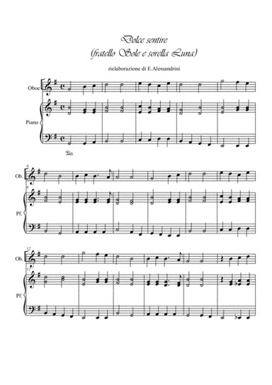 Dolce sentire. Oboe e piano (arr. Ester Alessandrini)