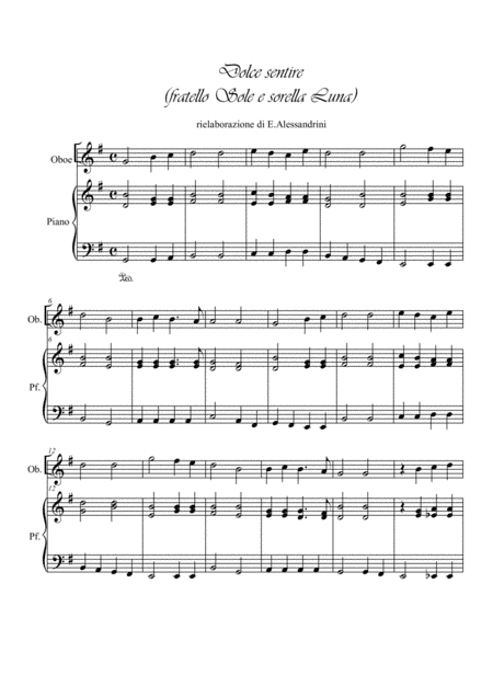 Dolce sentire. Oboe e piano (arr. Ester Alessandrini)