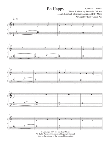 Be Happy (arr. Paul van der Plas)