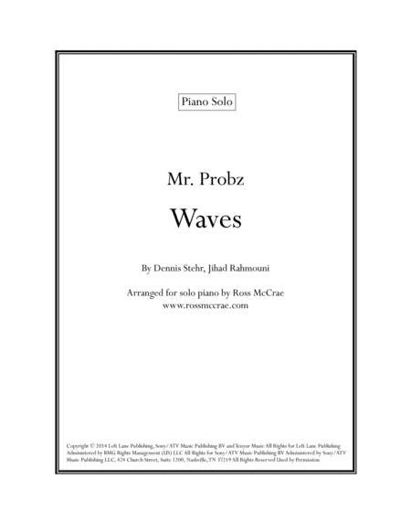 Waves (arr. Ross McCrae)