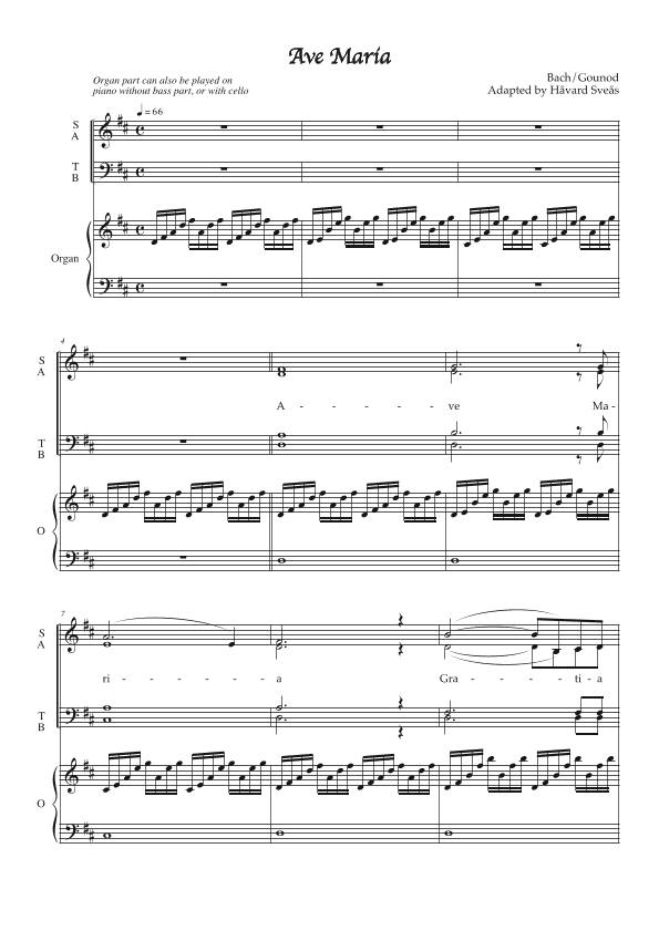 Ave Maria (Bach-Gounod) (arr. Håvard Sveås)
