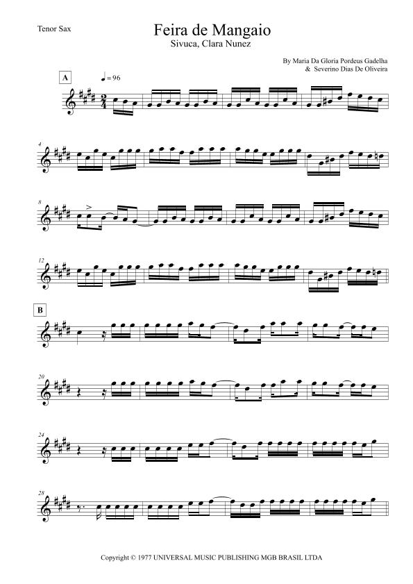 Feira De Mangaio (arr. Leo Silva)