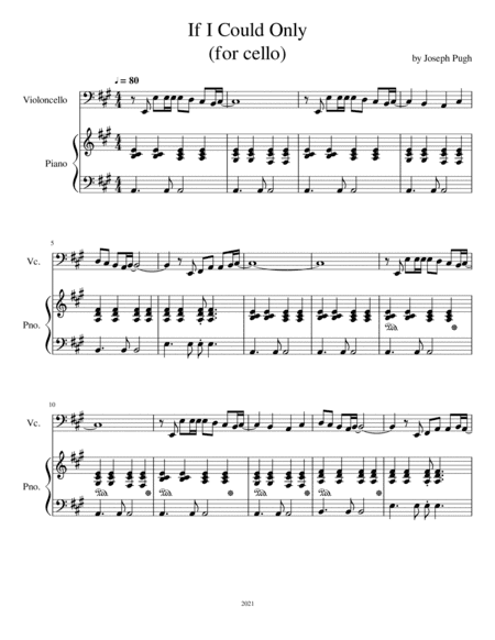 Concerto #4 "If I Could Only" 3rd movement (Cello)