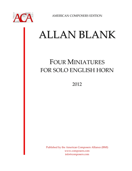 [Blank] Four Miniatures for English Horn