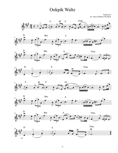 Ookpik Waltz (Violin and Guitar) (arr. Tracy Kathleen Woodard)