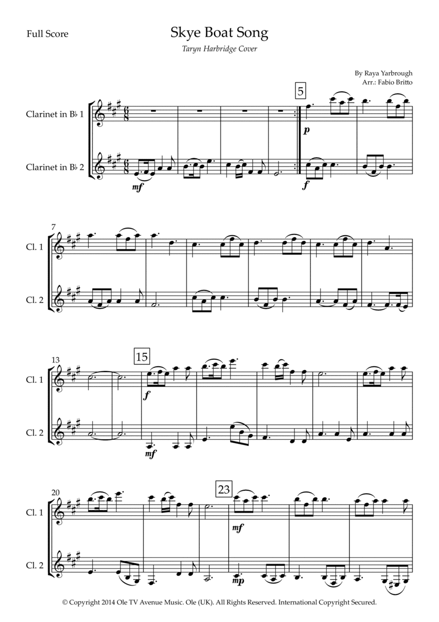 Skye Boat Song (arr. Fabio Britto)