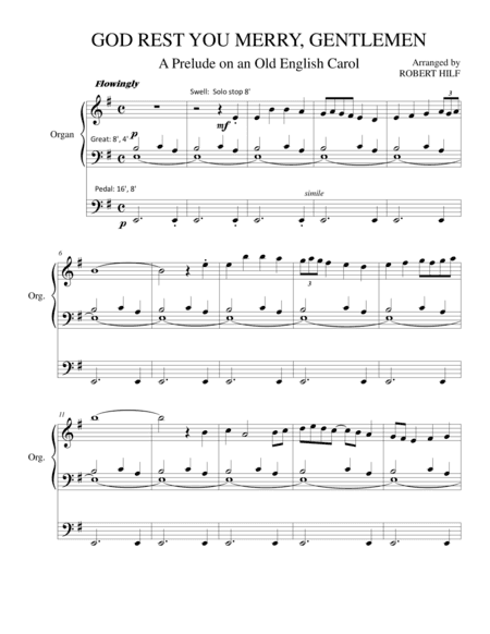 GOD REST YOU MERRY, GENTLEMEN (arr. Robert Hilf)
