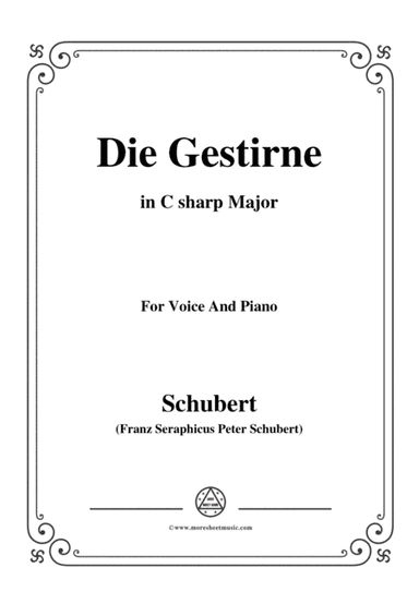 Schubert-Die Gestirne,in C sharp Major,for Voice&Piano (arr. MSM)