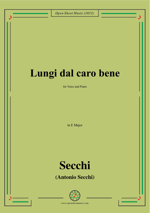 Secchi-Lungi dal caro bene,in E Major (arr. OSM Press)