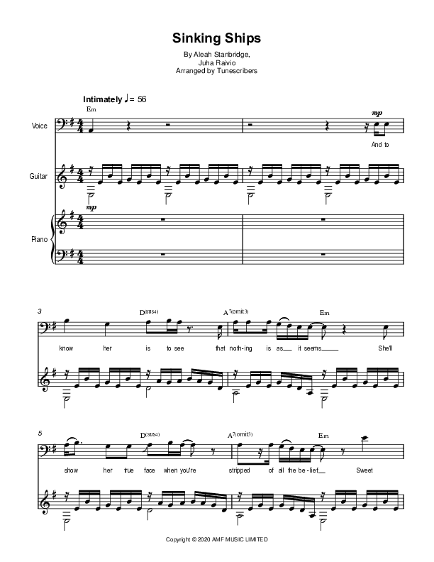 Sinking Ships (arr. Tunescribers)