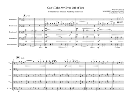Can't Take My Eyes Off Of You (arr. Matthew Parunak)