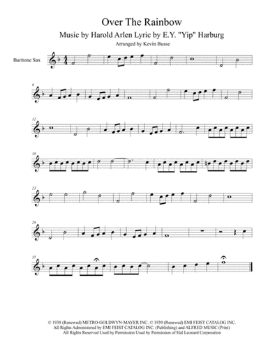 Over The Rainbow (from The Wizard Of Oz) (arr. Kevin Busse)